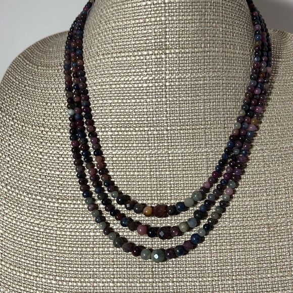 Jay Taylor 16” Mine Finds Tourmaline Triple Strand Necklace. Exquisite. WA274 - Picture 1 of 8